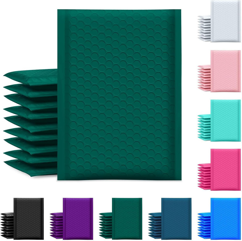 Bubble Mailer 6X10 Inch 100 Pack Usable Size 6X9 Inch Ultramarine Green Poly Pad
