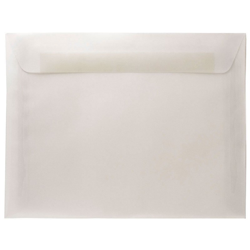 Jam Paper 8 3/4 X 11 1/2 Booklet Translucent Vellum Envelopes – Clear – 25/Pack