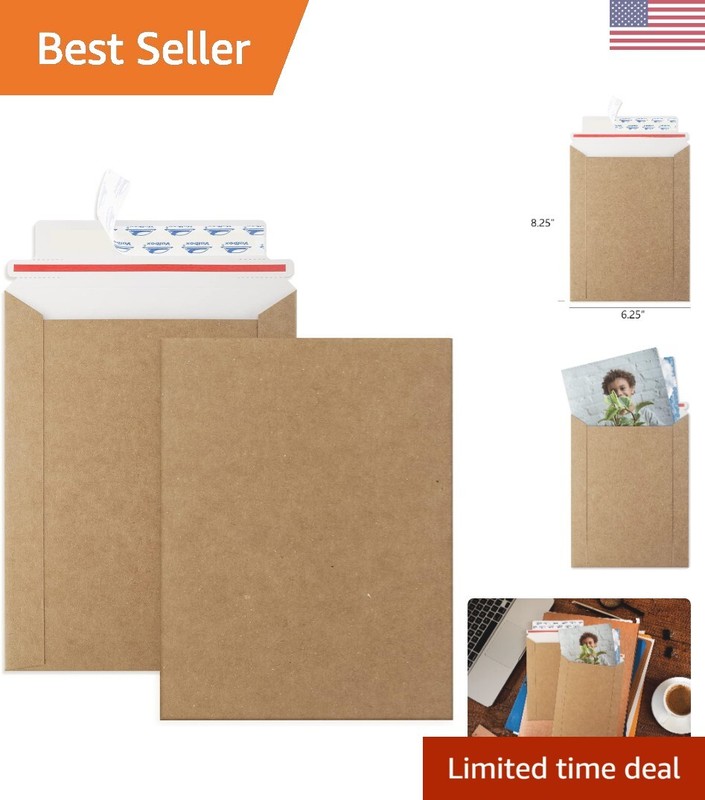 25 Premium Sturdy Secure Photo Mailers – 6×8 – Tear Strip – Large Capacity