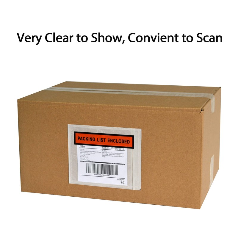 1000 PCS 4.5"x 5.5" Clear Self-Adhesive Packing List One Size, White gallery