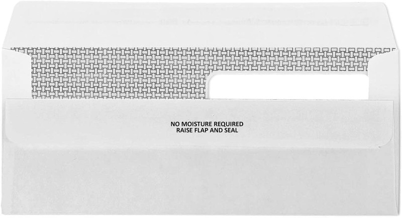 500 No. 8 Flip and Seal Double Window Security Check Envelopes - Designed for Qu gallery