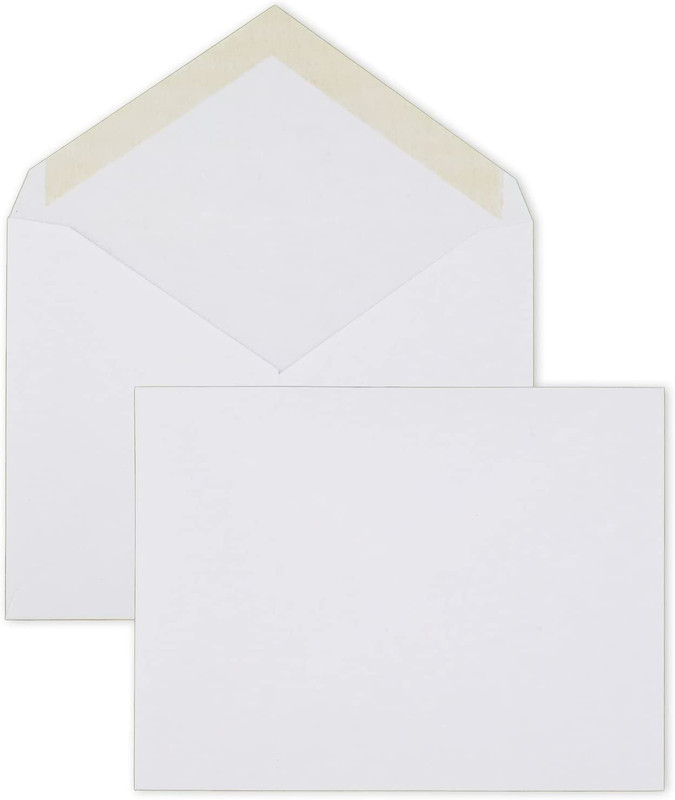 A2 Invitation Envelopes, 4-3/8″ X 5-3/4″, Gummed Closure, White Woven Premium 24
