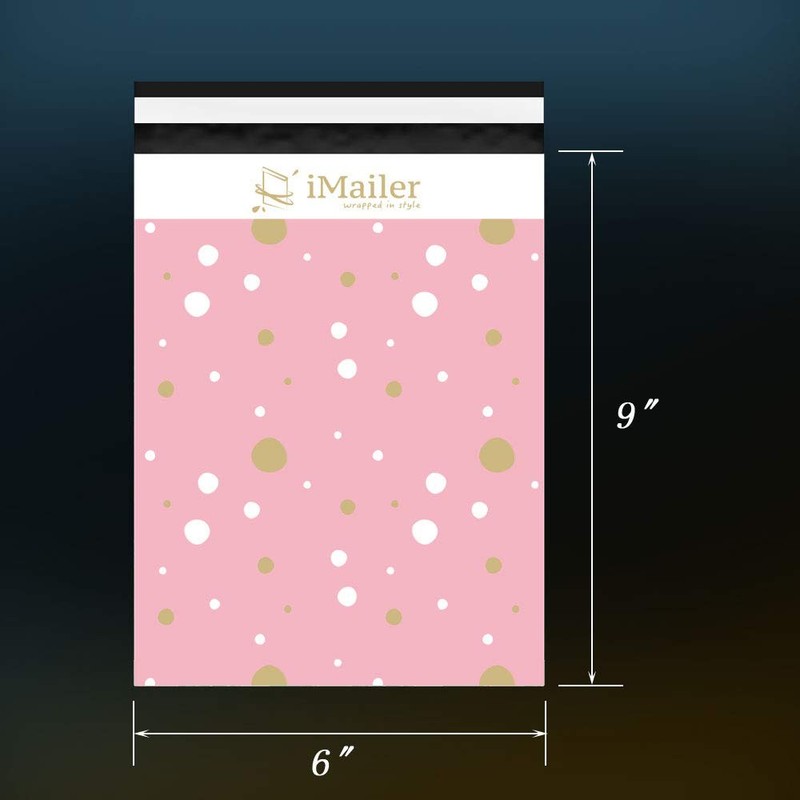 200 Count 6x9 Inch Pink Polka Dot Thank You Poly Mailer Envelope Shipping Bags gallery