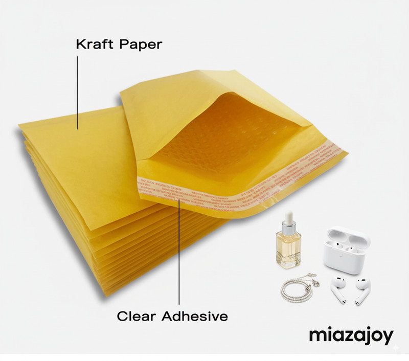 Made In USA 4×8 #000 Kraft Self Seal Bubble Mailer Padded Envelope 500 Pack