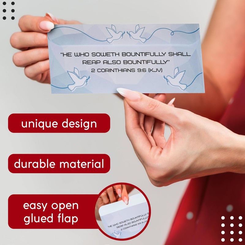 Church Offering Envelopes Tithes Cash Donation Finance Organization 200 PCS gallery