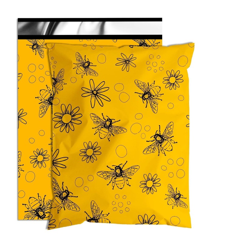 Jowlroel Bees Poly Mailer 10×13 Inch 25 Pcs, Waterproof Shipping Bags for Clo…