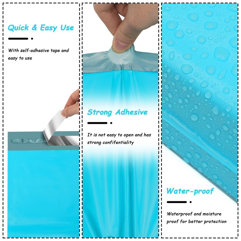 Poly Mailers 6x9 Inch 100 Pcs, Strong Adhesive Bags for Clothing, Durable Thi... gallery