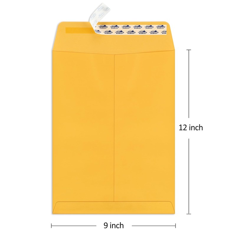9x12 Self Seal Security Catalog Envelopes 250 Packs Brown Kraft Envelopes wit... gallery