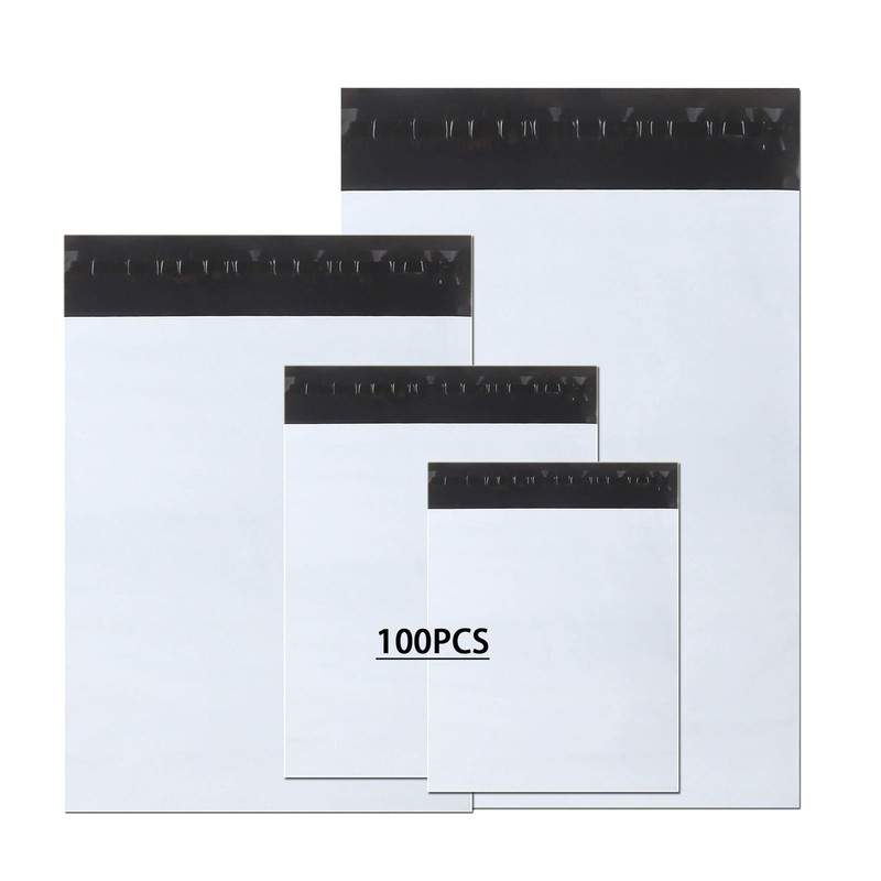 Poly Mailers Shipping Bags Mailing bags100pcs 4 Assorted Sizes White Shipping…