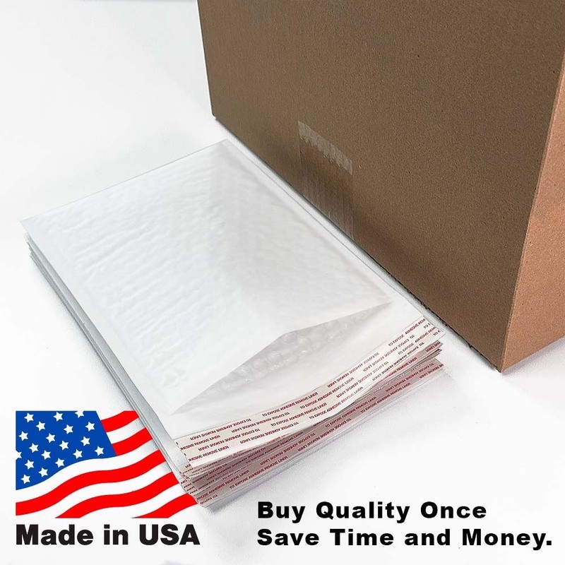 #00 5×9 250/CS WHITE KRAFT BUBBLE MAILERS SELF SEAL SAME DAY SHIPPING