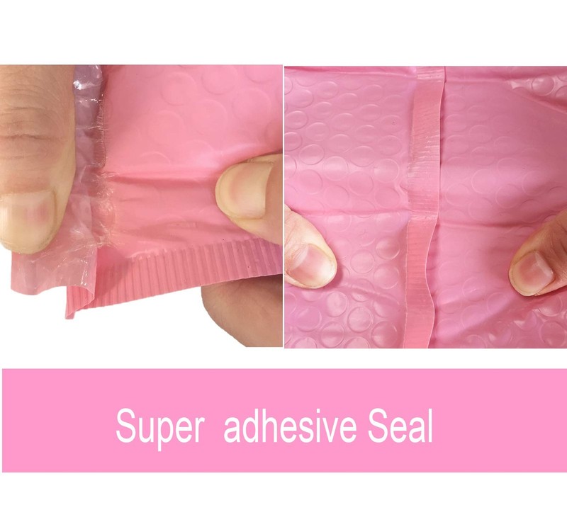 25 Pack 4x6 Inches Small Pink Poly Bubble Lined Mailers Padded Shipping Envel... gallery