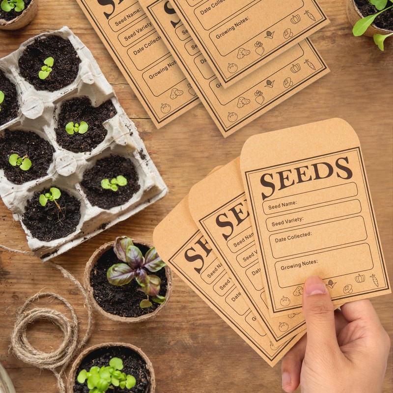 150 Pcs Seed Envelopes Packets 4.7x3.1 Inch Krafts Seeds Saving Envelopes gallery