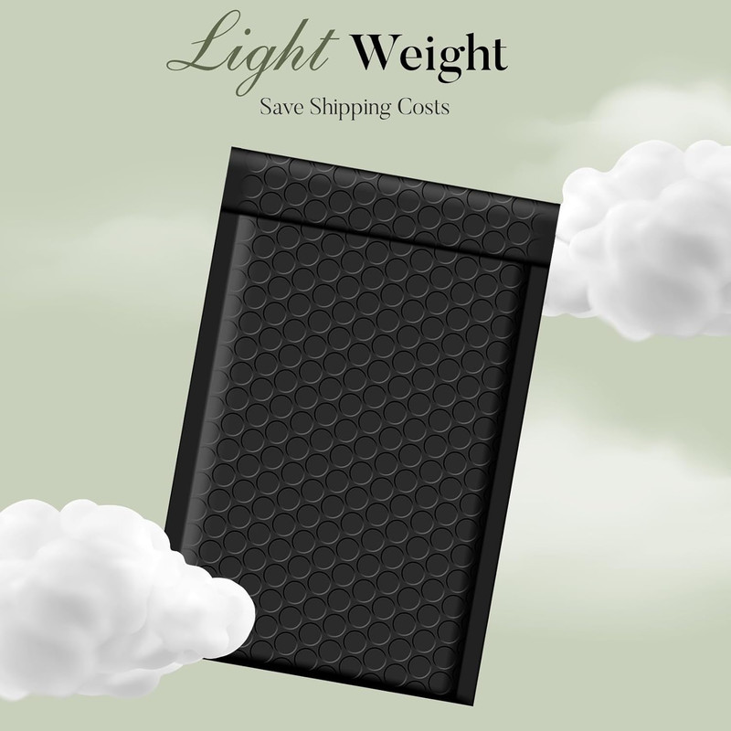 Bubble Mailers 4X8 Inch 200 Pack Padded Envelopes Usable Size 4X7 Waterproof Bla gallery