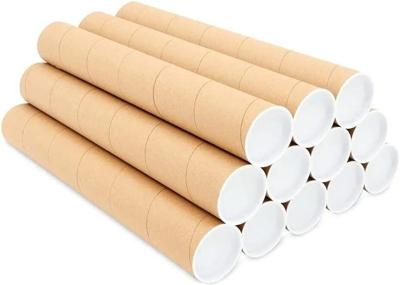 24 - 3" x 24" Round Cardboard Shipping Mailing Tube Tubes With End Caps gallery