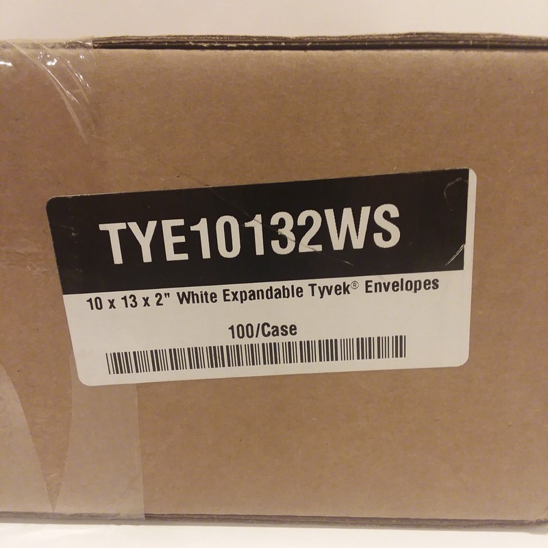 Tyvek 10 x 13 x 2″ WHITE Expansion Envelopes Mailers TYE10132WS Open Side 100 ct