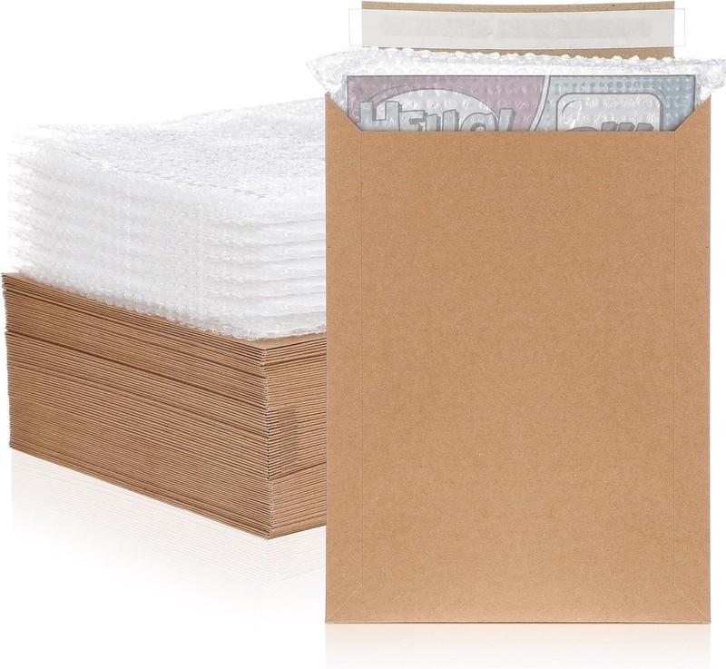 50 Pcs Comic Book Mailers Ship Envelopes Box 8.27 x 11.42 Inches with Bubble …