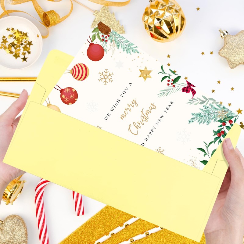 100 Pack Light Yellow #10 Business Envelopes, Standard Envelopes Self Seal, 4... gallery