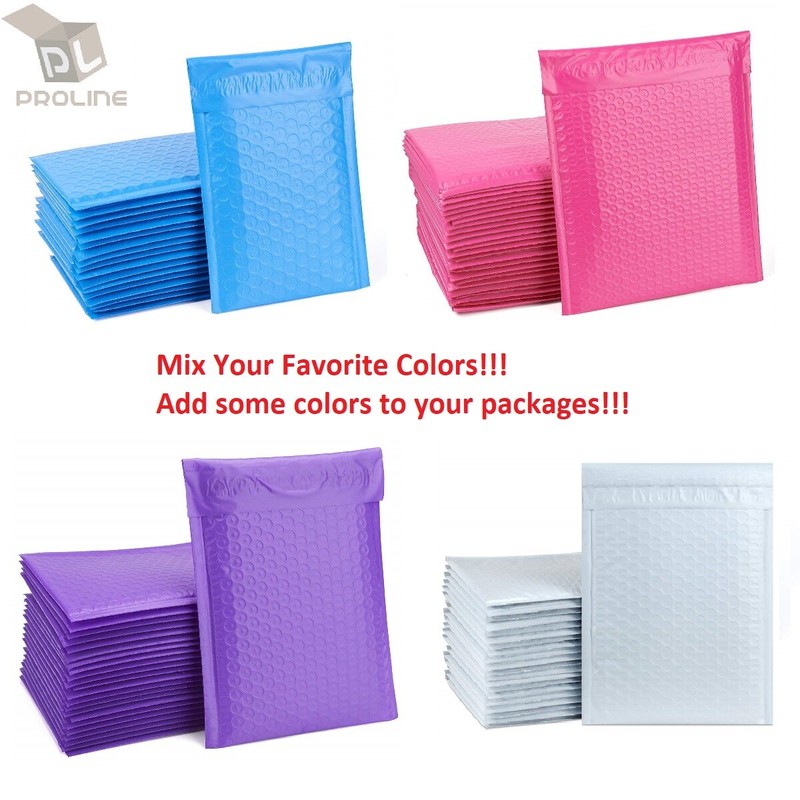 Mix Your Color 50 Poly Bubble Padded Envelopes Mailers #2 8.5×12 (Inner 8.5×11)
