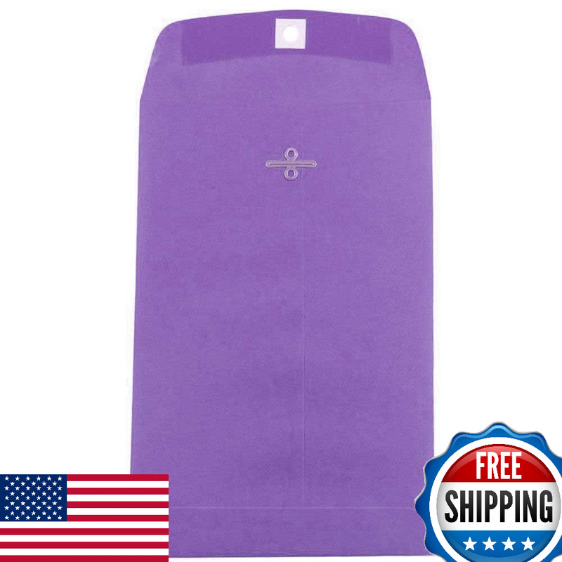 JAM PAPER 6×9 Violet Purple Open End Catalog Envelopes with Clasp Closure, 50-Pk