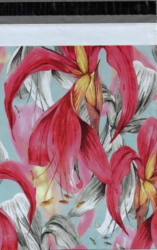 100 6×9 Red Tropical Flower Designer Poly Mailers Envelopes Boutique Custom Bags