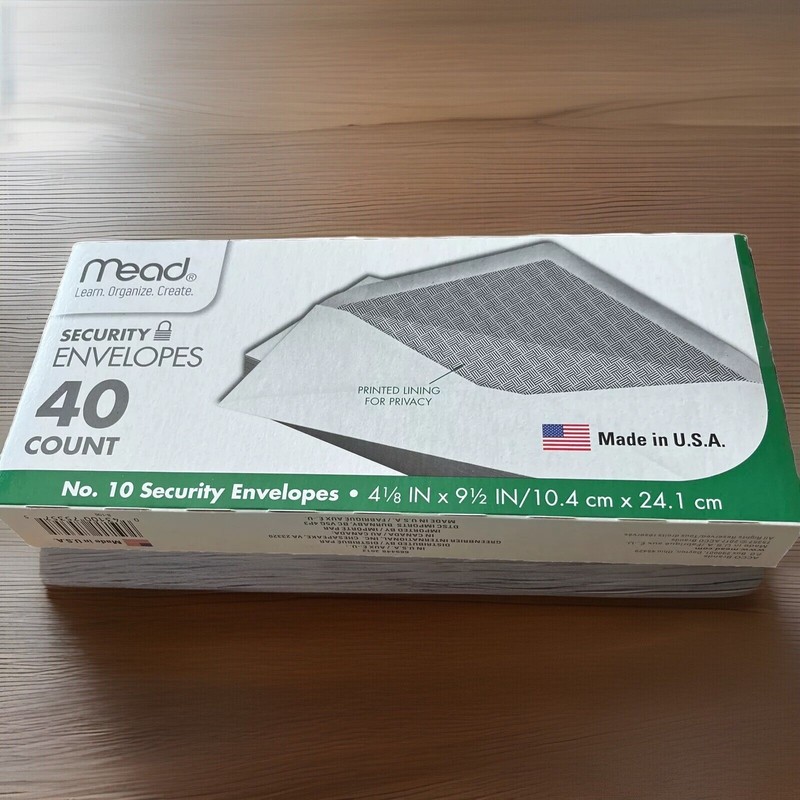 Security Envelopes White 40 Count Privacy Letter Mailing Home Office Accessories