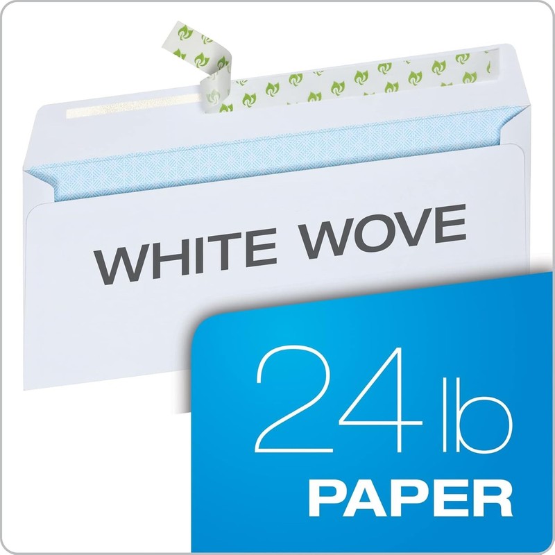 100 Redi-Strip Security Envelopes, 24 lb White Wove, Fast Self-Seal Design gallery