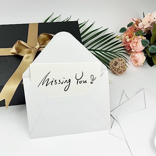 200 Pack White 5x7 Envelopes V Flap for Photos, Cards, Weddings, Invitations, An gallery