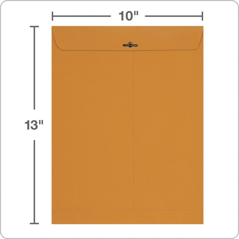 Columbian 10 X 13 Clasp Envelopes Gummed 28 Lb Brown Kraft For Mailing Flat gallery