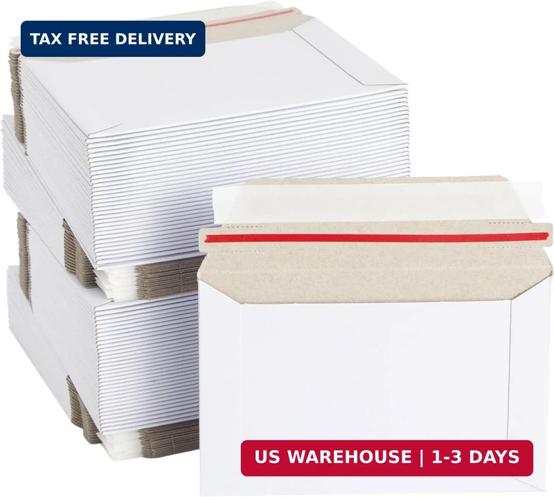 Mailing Envelopes – 6.5 x 4.5 in, White, 100 Count, Flat Peel & Seal – Thick Car