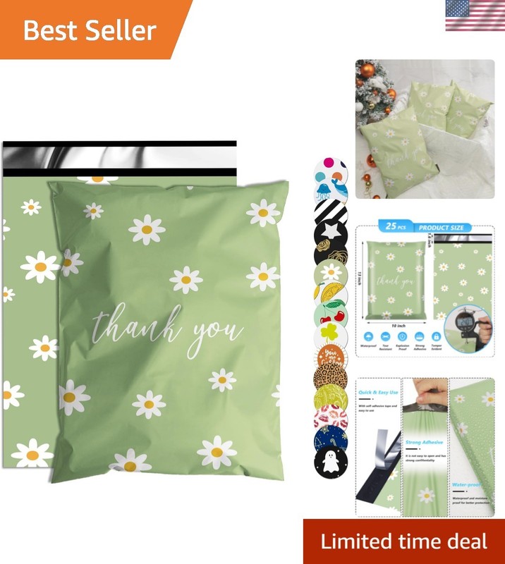 Elegant 10×13 Waterproof Poly Mailer Bags – 25 Pcs for Secure Business Shipping