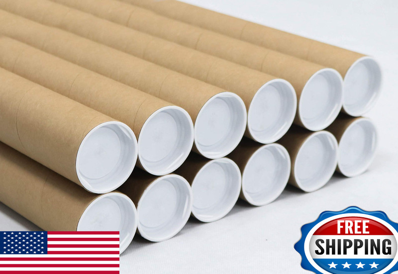 MagicWater Supply Mailing Tube 2×15 Kraft 12 Pack Poster Arts Crafts Document Sh