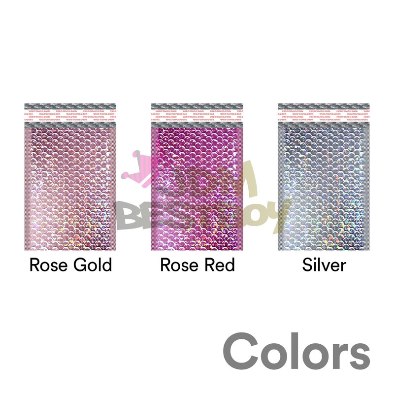 6"x9" Holographic Poly Bubble Mailers Shipping Mailing Padded Bags Envelopes gallery