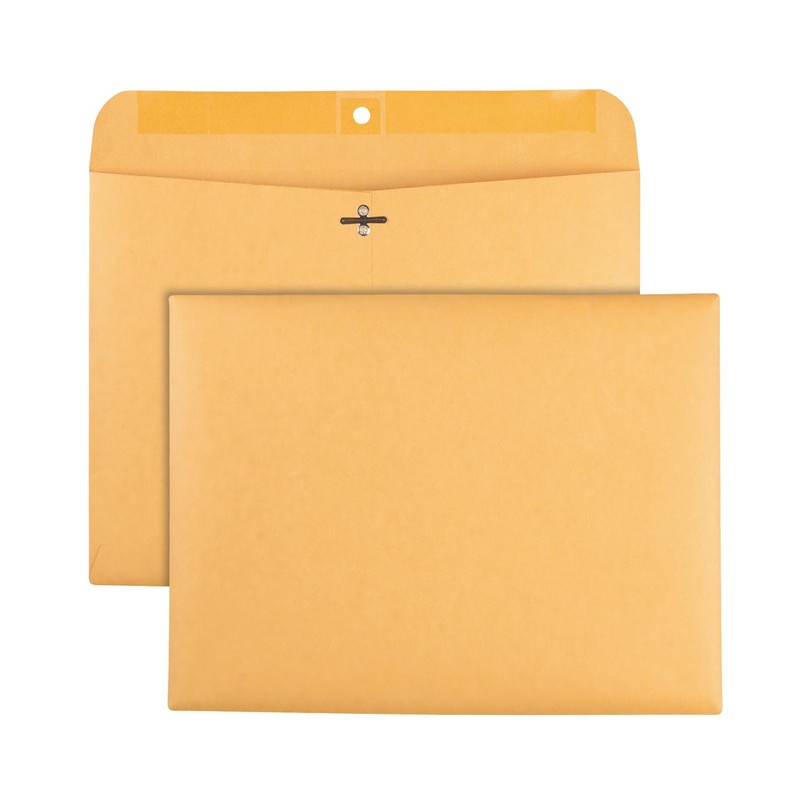 9 x 12 Clasp Envelopes, Deeply Gummed Flaps for Permanent Secure Seal, Great ...