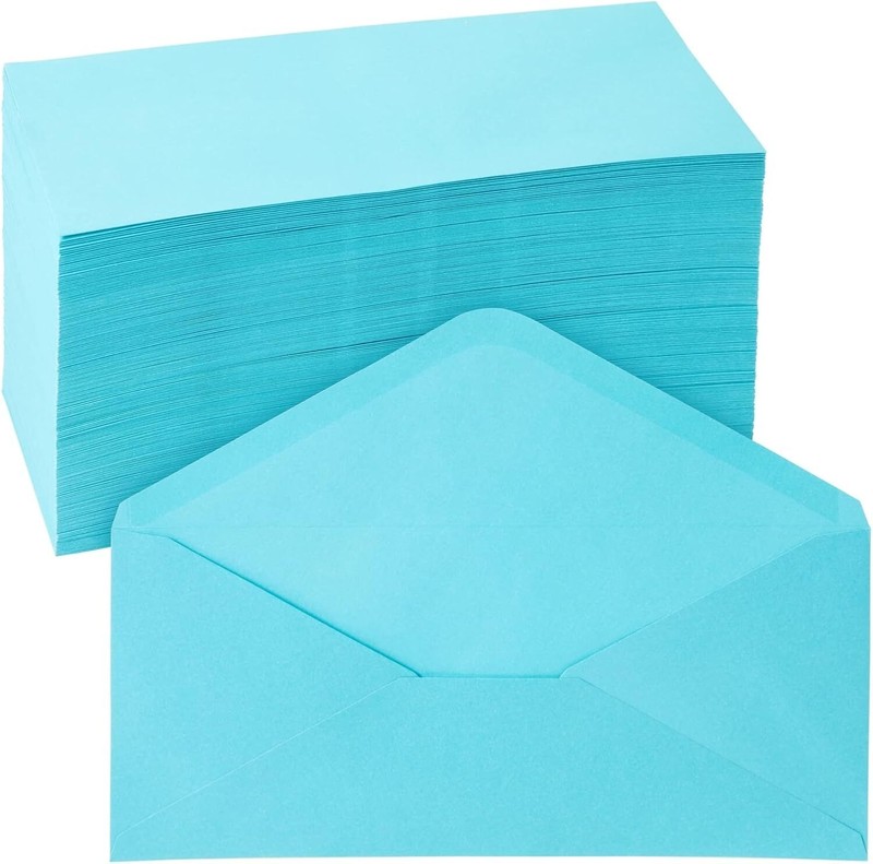 200 Pack Blue #10 Business Envelopes 4-1/8 x 9-1/2 In Business Mailing