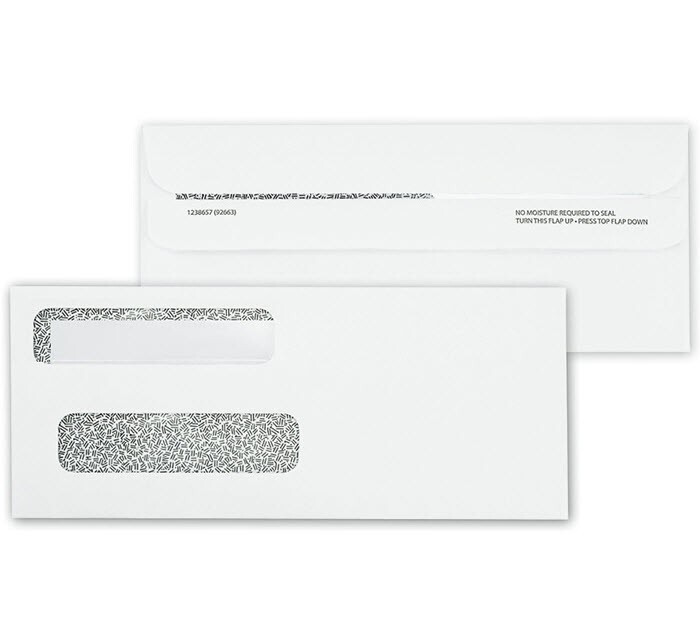 92663 Double Window Confidential Envelope Self-Seal