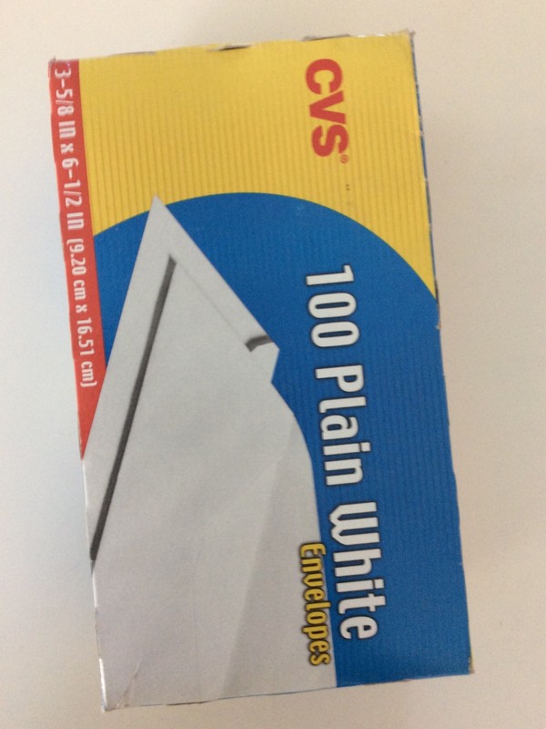 100 Plain White Envelopes 3 5/8 X 6 1/2 gallery