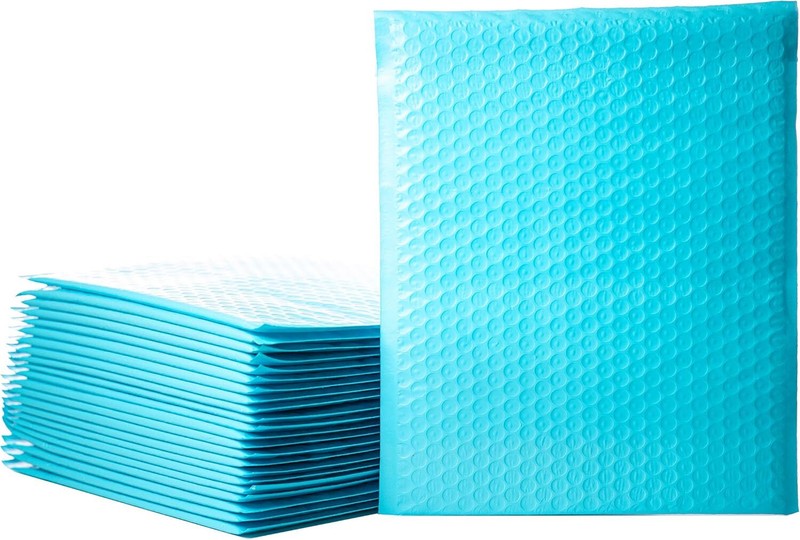 #5 10.5×16 PASTEL BLUE POLY BUBBLE MAILERS SHIPPING PADDED BAGS ENVELOPE 10.5×15