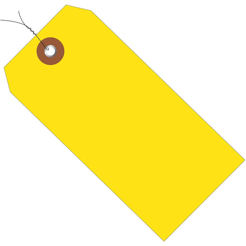 Shipping Tags Wired, 4 3/4"L X 2 3/8"W 100-Pack | Yellow Plastic Shipment Tag & gallery