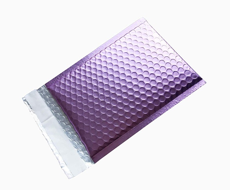 ProLine Matte Metallic Purple Bubble Padded Mailers 4x8 Self Seal Envelopes gallery