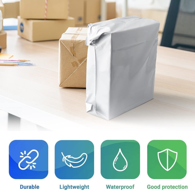 Gusseted Mailer 10 x 13 x 2 White Poly Mailers 1000 Pack gallery