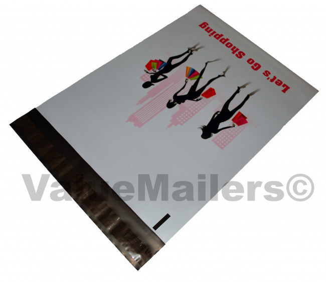200 Bags 100 10x13 Butterfly, 100 10x13 Lets Go Shopping Designer Poly Mailers gallery