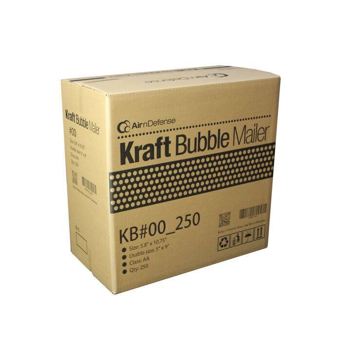 5000 #00 5x10 Kraft Bubble Padded Envelopes Mailers Shipping Bags AirnDefense gallery