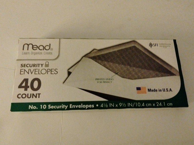 40 Security Envelopes White Letter Mailing Shipping, Confidential 4-1/8”x 9-1/2” gallery