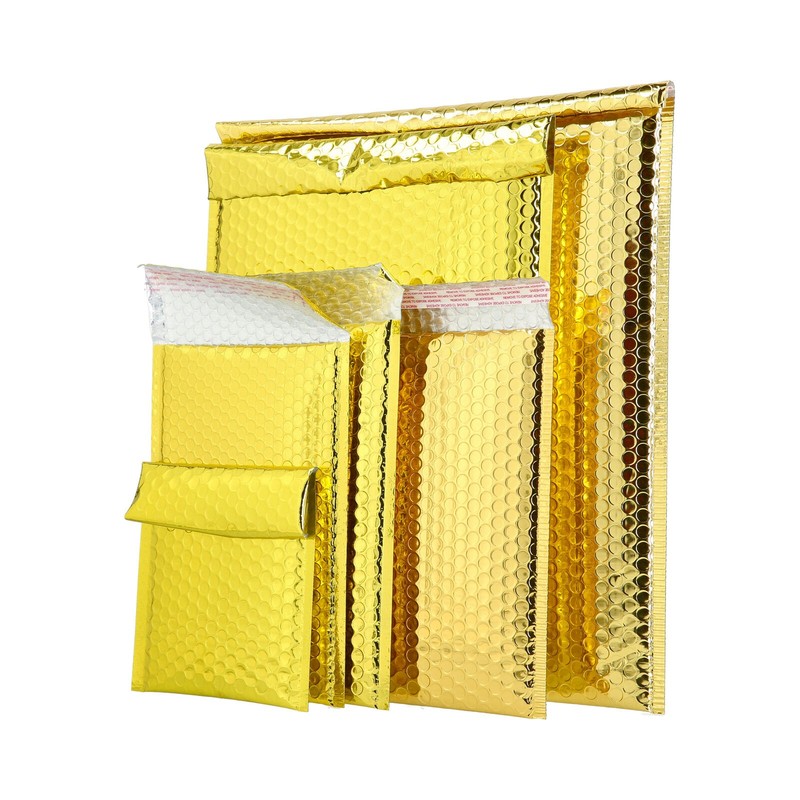 13.75 x 11 Padded Envelopes Poly Bubble Mailers Packging Bags Gold 100 Pcs