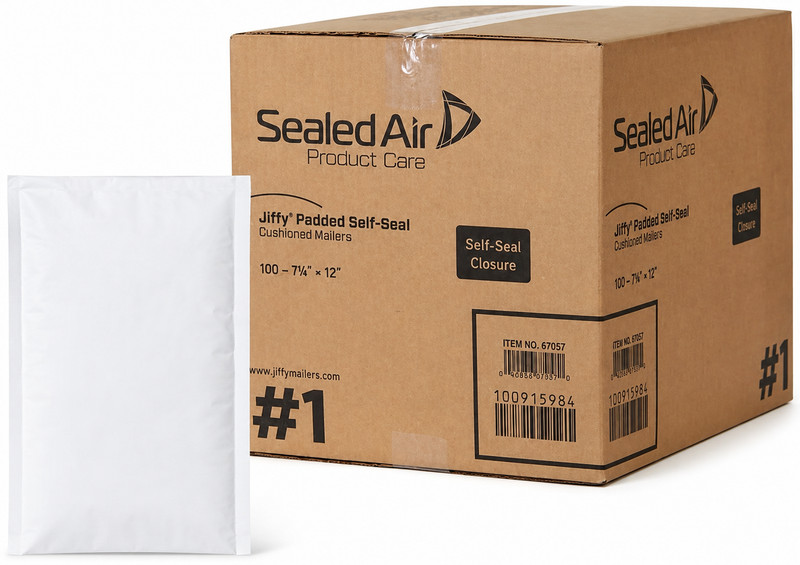 100 Pack White Padded Mailers #1 7.25 x 12 Self Seal Cushioned Shipping Envelope