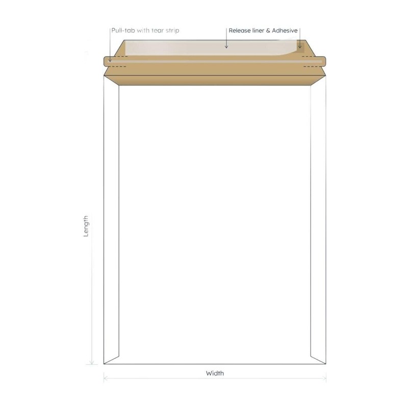 50 - 11" x 13.5" White Rigid Stay Flats Self-Seal Cardboard Envelope Mailers gallery