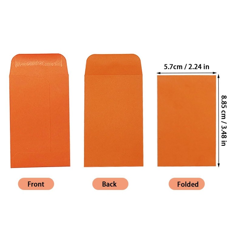 100 Pack Colorful Coin Envelopes Small Seed Envelopes Mini Parts Storage Packets gallery
