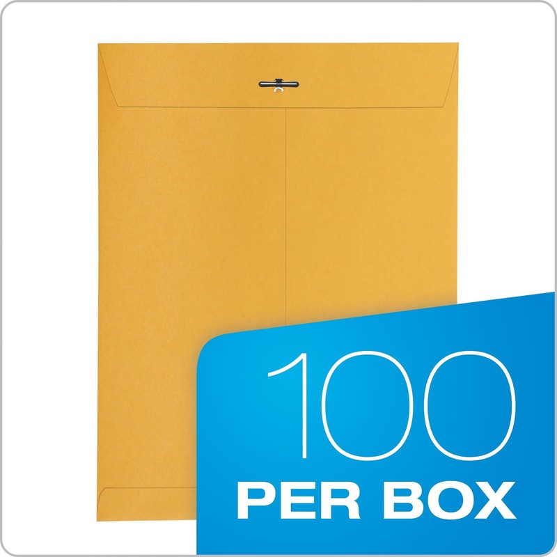 Quality Park 10 x 13 Clasp Envelopes, Gummed, 10 x 13, Kraft gallery