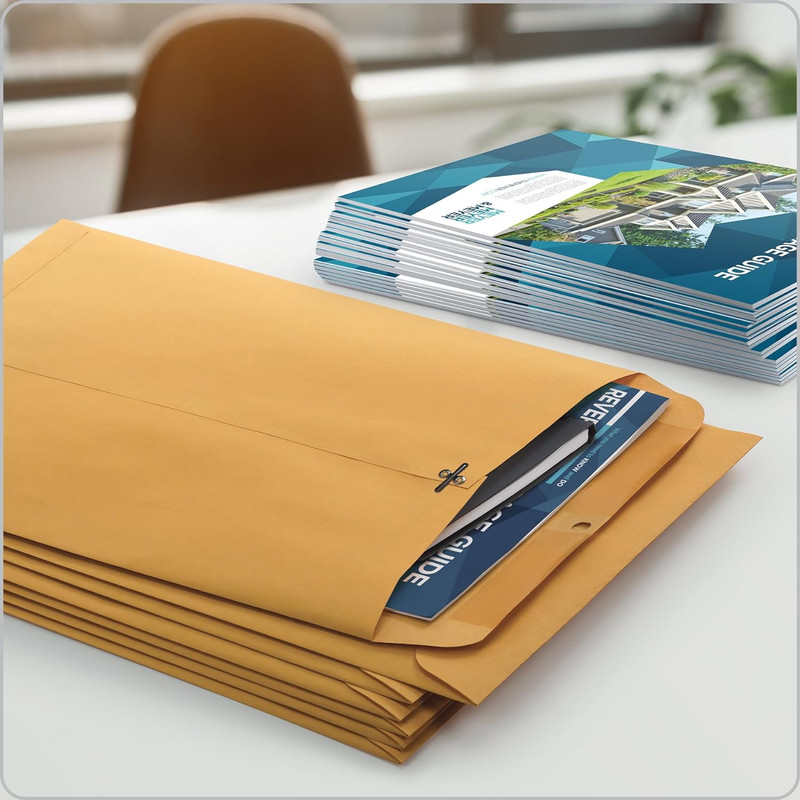 9 X 12 Clasp Envelopes with Deeply Gummed Flaps, Great for Filing, Storing or Ma gallery