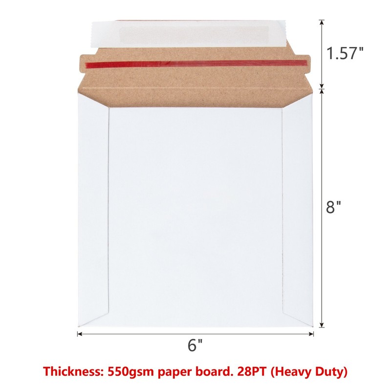 KSK Packaging 6″ x 8″ Rigid Mailers Flat Board/Paper Board Mailers Heavy Duty